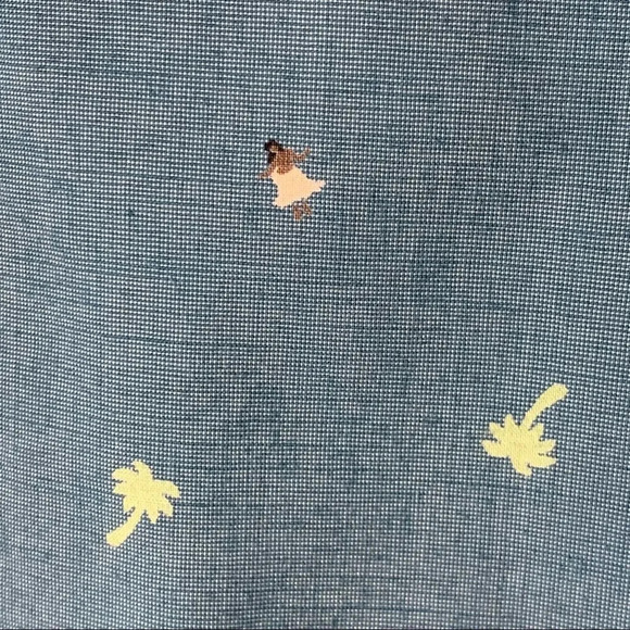 Free Planet Hula Girl Short‎ Sleeve Chambray Men’s - Picture 5 of 7